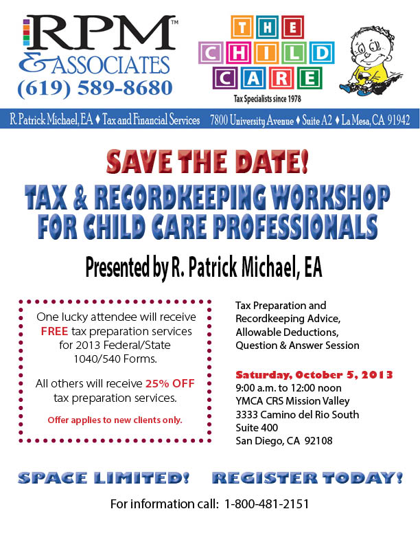 2013 Tax and Recordkeeping Workshop Final